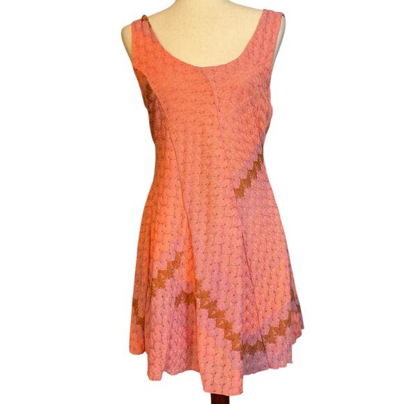 Free People My One and Only Swing Dress Pink Coral Sleeveless Large - Picture 4 of 9